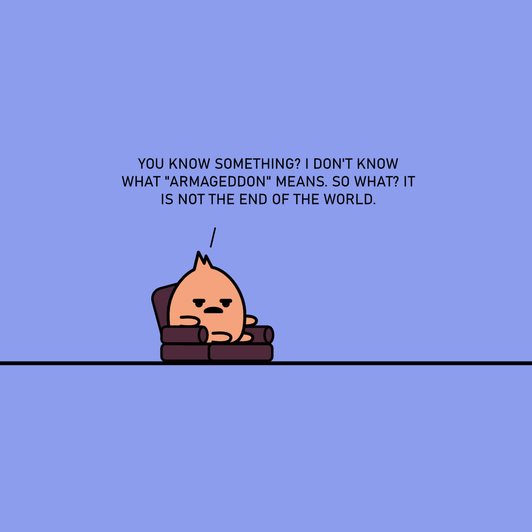 Knox making an Armageddon joke
